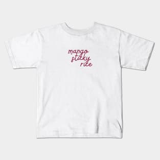 mango sticky rice - maroon red Kids T-Shirt